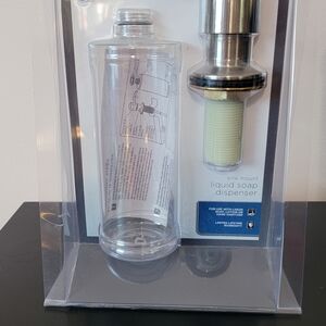 Glacier Bay Sink Mount Liquid Soap Dispenser in Satin Nickel.